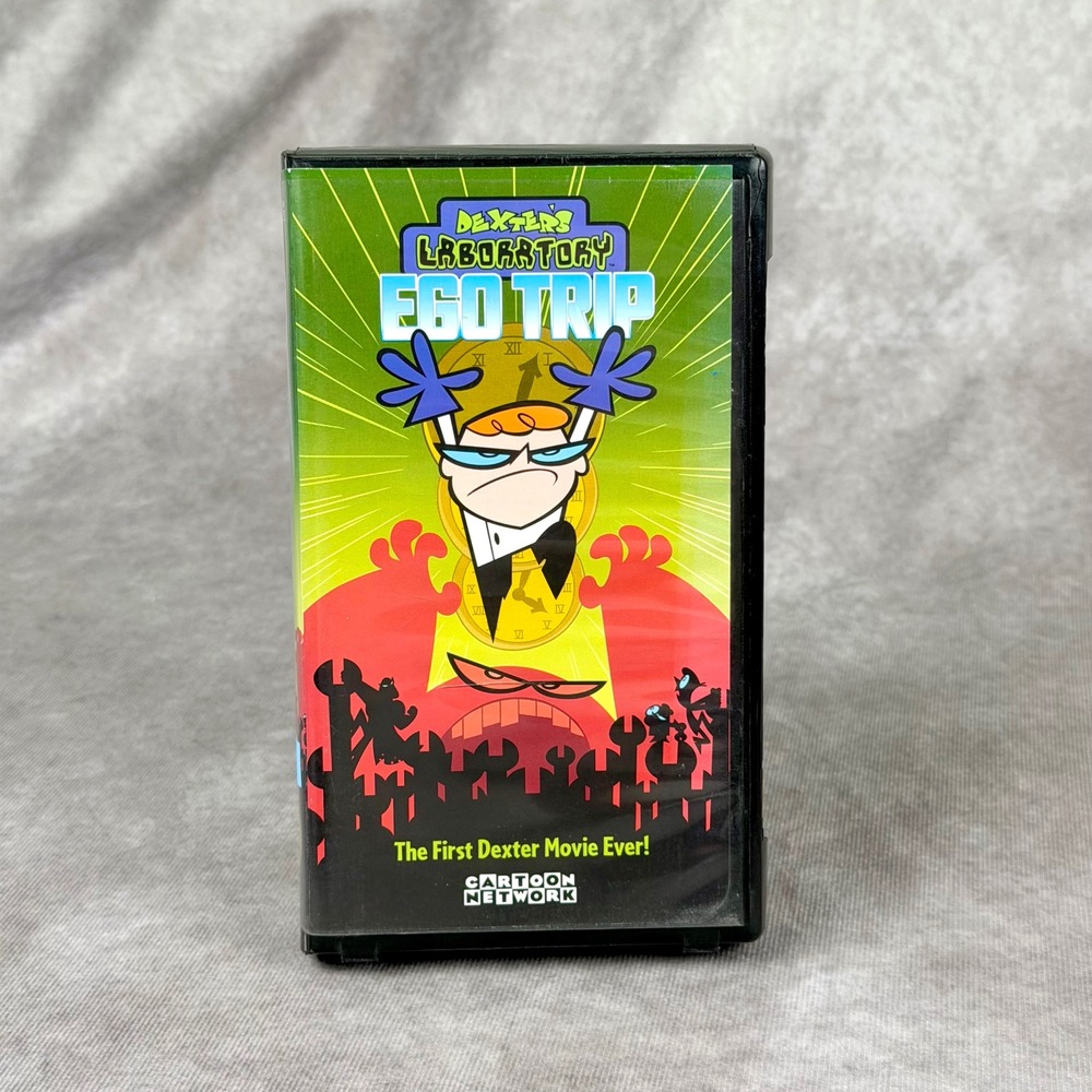 Dexter's Laboratory Ego Trip VHS Movie Cartoon Network 2000 Black Clamshell Case